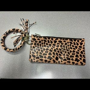 Leopard Print Wristlet